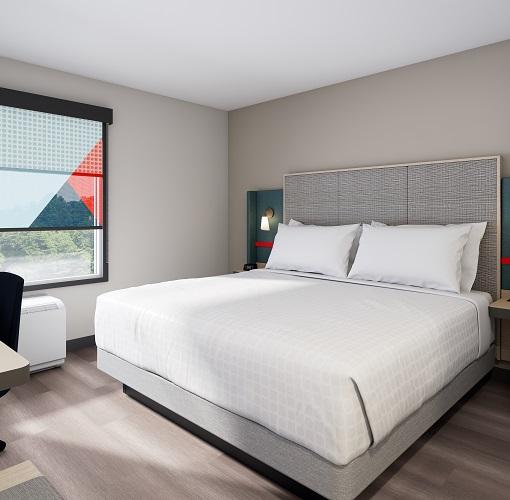King guest room at Avid Hotel Tulsa Hills in Tulsa Oklahoma