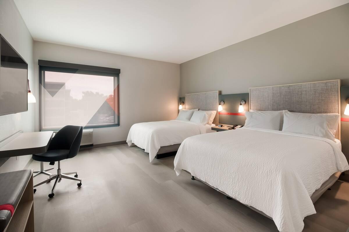 Two queen guest room at Avid Hotel Tulsa Hills in Tulsa Oklahoma